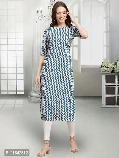 Stylish Blue Crepe Stitched Kurta For Women-thumb2