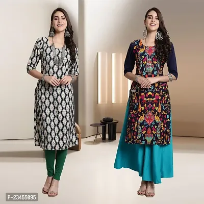 Fancy Rayon Kurtis For Women Pack Of 2