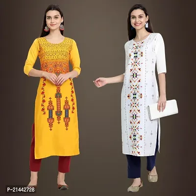 Fancy Crepe Kurtis for Women Pack Of 2-thumb0