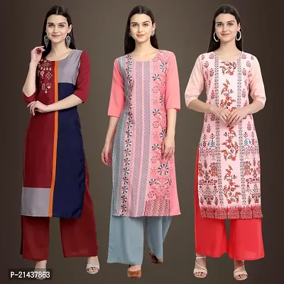 Fancy Crepe Kurtis for Women Pack Of 3