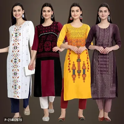 Fancy Crepe Kurtis for Women Pack Of 4