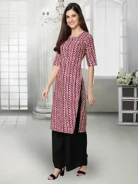 Stylish Purple Crepe Stitched Kurta For Women-thumb1