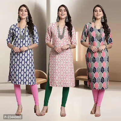 Fancy Rayon Kurtis For Women Pack Of 3