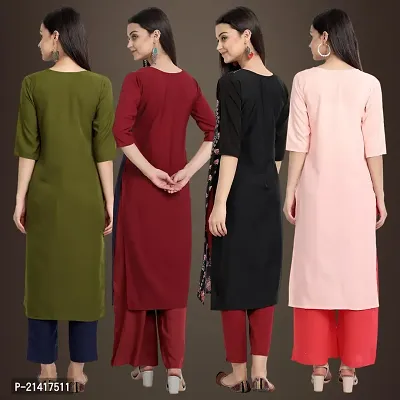 Fancy Crepe Kurtis for Women Pack Of 4-thumb2