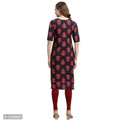 Elite Crepe Printed Straight Stitched Kurta For Women- Pack Of 3-thumb2