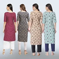 Women Stylish Crepe Straight Kurta-thumb1