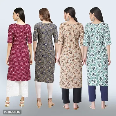 Women Stylish Crepe Straight Kurta-thumb2