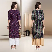 Fancy Rayon Kurtis For Women Pack Of 2-thumb1