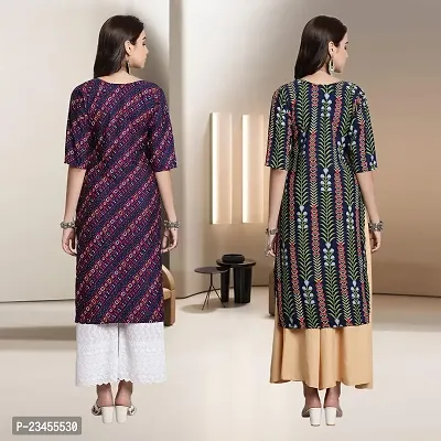 Fancy Rayon Kurtis For Women Pack Of 2-thumb2