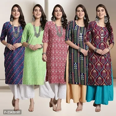 Fancy Crepe Kurtis For Women Pack Of 5