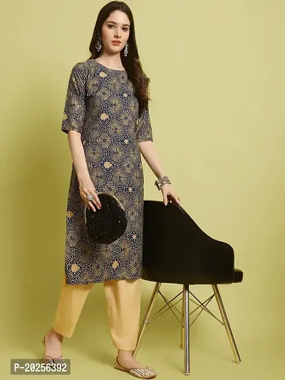 Stylish Crepe Printed Kurta Set For Women