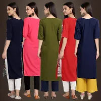 Fancy Crepe Kurtis For Women Pack Of 5-thumb1