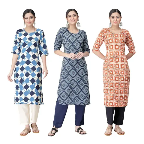 Classic Crepe Kurtis For Women Combo Pack Of 3