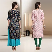 Fancy Rayon Kurtis For Women Pack Of 2-thumb1