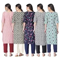 New Crepe Printed Kurtis Combo For Women Pack Of 5-thumb1