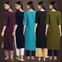 Fancy Crepe Kurtis For Women Pack Of 5-thumb1