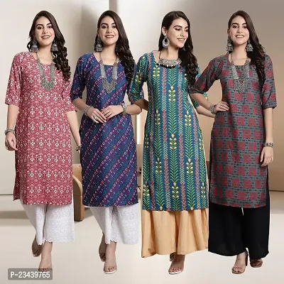 Fancy Crepe Kurtis for Women Pack Of 4-thumb0