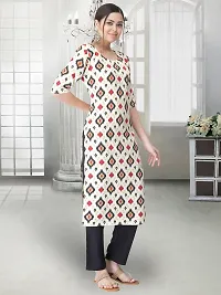 Stylish White Crepe Stitched Kurta For Women-thumb3