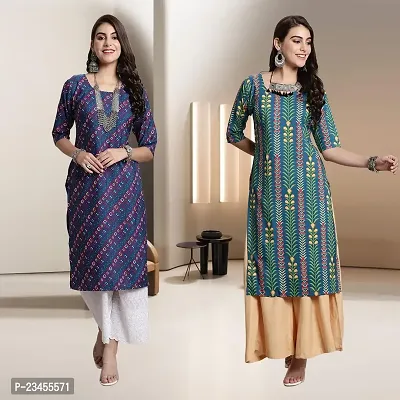 Fancy Rayon Kurtis For Women Pack Of 2