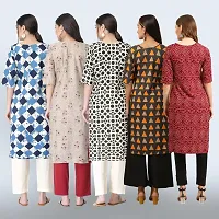 Women Stylish Crepe Printed Staright Kurta-thumb1