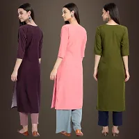 Fancy Crepe Kurtis for Women Pack Of 3-thumb1