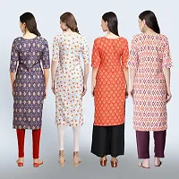 Women Stylish Crepe Straight Kurta-thumb1