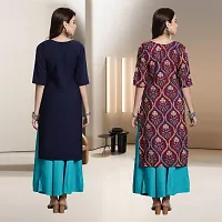 Fancy Rayon Kurtis For Women Pack Of 2-thumb1