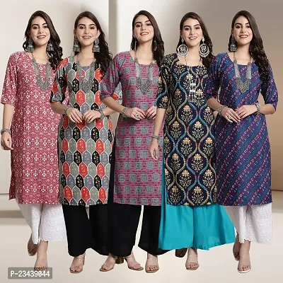 Fancy Crepe Kurtis For Women Pack Of 5