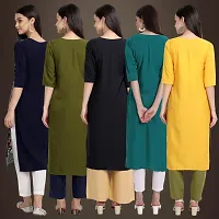 Fancy Crepe Kurtis For Women Pack Of 5-thumb1