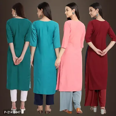 Fancy Crepe Kurtis for Women Pack Of 4-thumb2