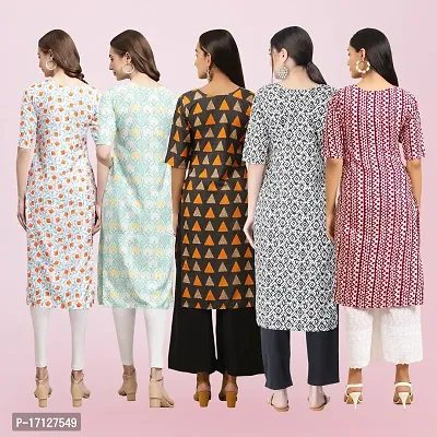 Women Stylish Crepe Printed Straight Kurta-thumb2