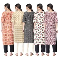 New Crepe Printed Kurtis Combo For Women Pack Of 5-thumb1