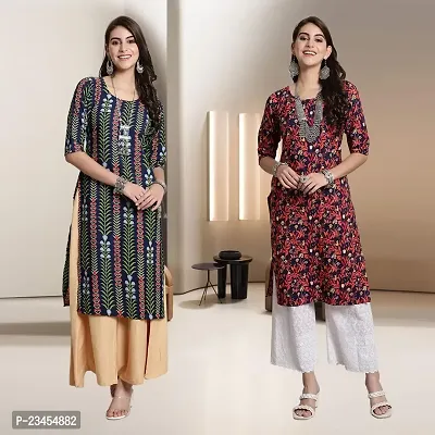 Fancy Rayon Kurtis For Women Pack Of 2