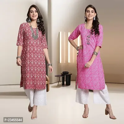 Fancy Rayon Kurtis For Women Pack Of 2