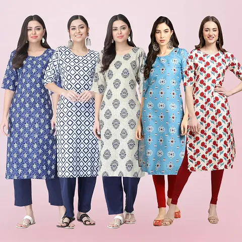 Women Stylish Crepe Staright Kurta