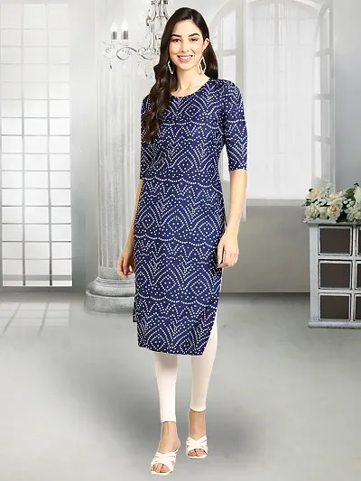 Stylish Straight Crepe Stitched Kurta