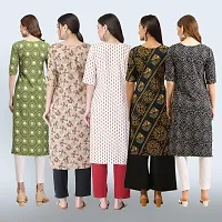 Women Stylish Crepe Printed Staright Kurta-thumb1