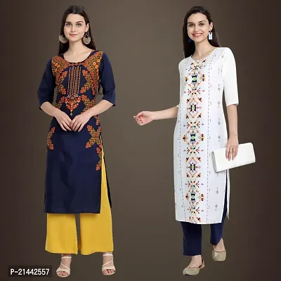 Fancy Crepe Kurtis for Women Pack Of 2-thumb0