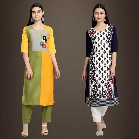 Fancy Crepe Kurtis Pack Of 2