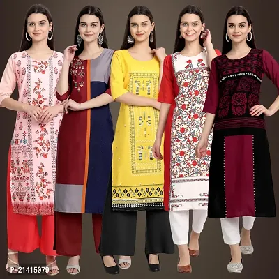 Fancy Crepe Kurtis For Women Pack Of 5