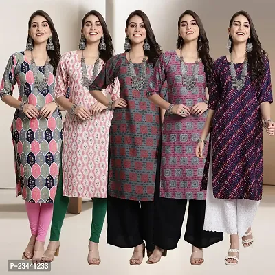 Fancy Crepe Kurtis For Women Pack Of 5