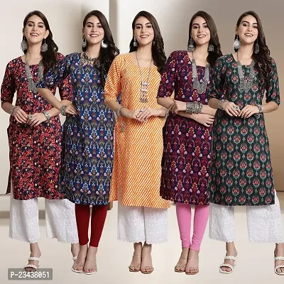 Fancy Crepe Kurtis For Women Pack Of 5