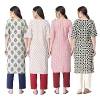 New Crepe Combo Printed Kurtis For Women Pack Of 4-thumb1