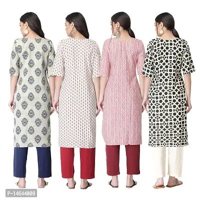 New Crepe Combo Printed Kurtis For Women Pack Of 4-thumb2