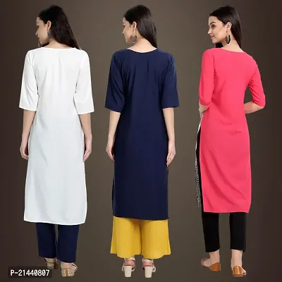 Fancy Crepe Kurtis for Women Pack Of 3-thumb2