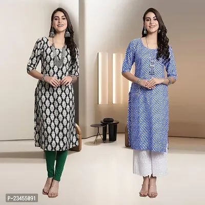 Fancy Rayon Kurtis For Women Pack Of 2