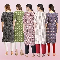 Women Stylish Crepe Printed Straight Kurta-thumb1