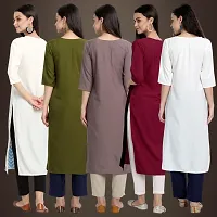 Fancy Crepe Kurtis For Women Pack Of 5-thumb1