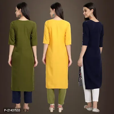 Fancy Crepe Kurtis for Women Pack Of 3-thumb2