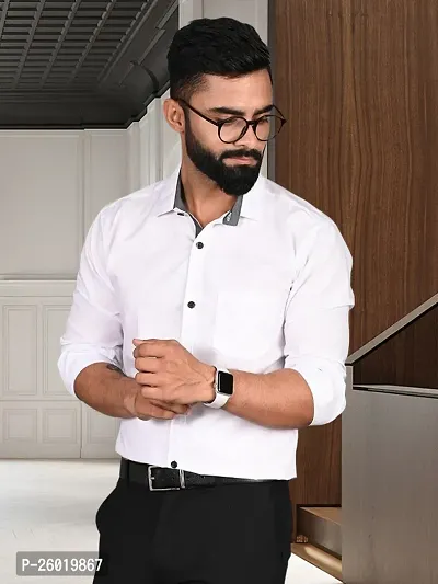 Comfortable Multicoloured Cotton Long Sleeve Formal Shirt For Men-thumb4